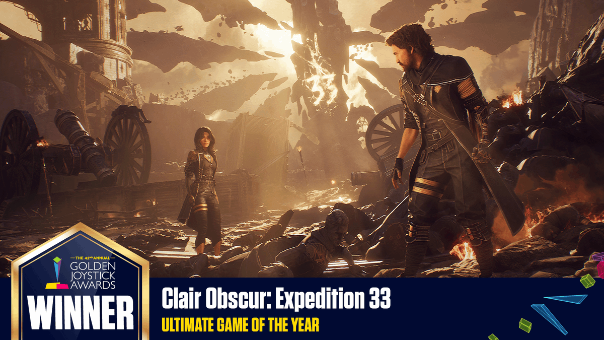 PogPog_APP's tweet photo. [Pog News Today🕹]
Golden Joystick Awards 2025 Results: Clair Obscur: Expedition 33 Wins Ultimate Game of the Year!

The 2025 Golden Joystick Awards ceremony has concluded, and the full list of winners has been announced. Clair Obscur: Expedition 33 won the ultimate Ultimate Game of the Year award!

What are your thoughts on this year's Golden Joystick Awards? Do the results match your expectations? Feel free to share your opinions in the comments section!

The complete winners list is as follows:

Ultimate Game of the Year: Clair Obscur: Expedition 33

Most Wanted Game: Grand Theft Auto VI

Critics' Choice: Donkey Kong: Banana Blitz

Console Game of the Year: Ghost of Yotei

PC Game of the Year: Hollow Knight: Silksong

Hall of Fame: The Sims

Best Lead Performer: Jennifer English (Maelle in Clair Obscur: Expedition 33)

Best Supporting Performer: Ben Starr (Verso in Clair Obscur: Expedition 33)

Best Game Adaptation: Arcane Season 2

Best Gaming Hardware: AMD Ryzen 9 9950X3D

Breakthrough Award: Schedule I

Best Remake/Remaster: The Elder Scrolls IV: Oblivion Remastered

Streamers' Choice: PEAK

Still Playing Award (PC & Console): Minecraft

Still Playing Award (Mobile): Pokémon GO

Best Game Trailer: Grand Theft Auto VI Trailer 2

Best Soundtrack: Clair Obscur: Expedition 33

Best Early Access Game: R.E.P.O.

Studio of the Year: Sandfall Interactive (Clair Obscur: Expedition 33)

Best Indie Game: Blue Prince

Best Indie Game (Self-Published): Hollow Knight: Silksong

Best Game Expansion: Lies of P: Overture

Best Visual Design: Clair Obscur: Expedition 33

Best Multiplayer Game: PEAK

Best Audio Design: Ghost of Yotei

Best Storytelling: Clair Obscur: Expedition 33

#pogpog #GoldenJoystickAwards #clairobscurexpedition33