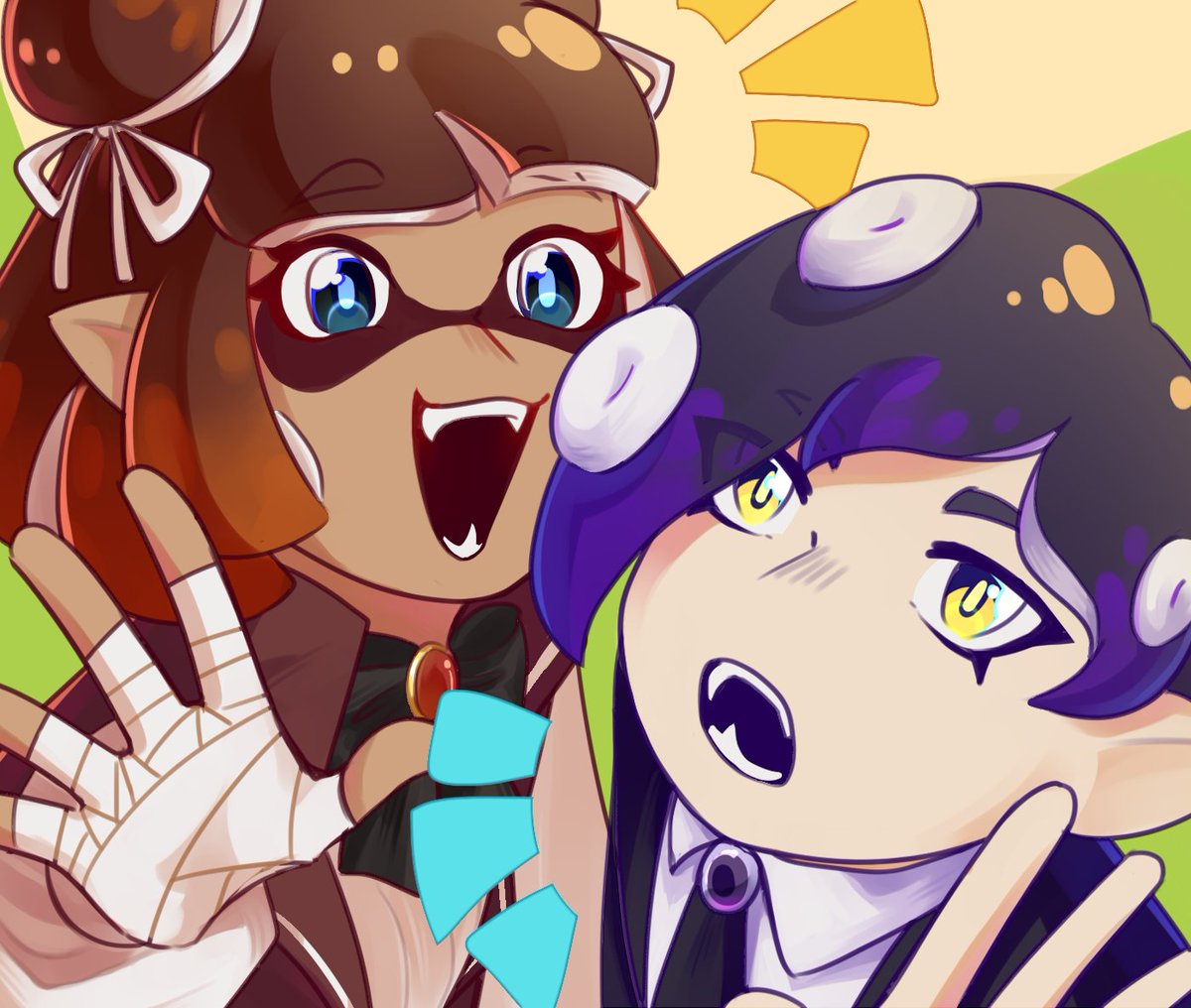 limbus_alt's tweet photo. A gift for @yumesod (ft. Sena and Yesod as Inkling and Octoling 🐙🦑)
Thank you for your support to @PJMaction ! https://t.co/JXqWkcwC4a