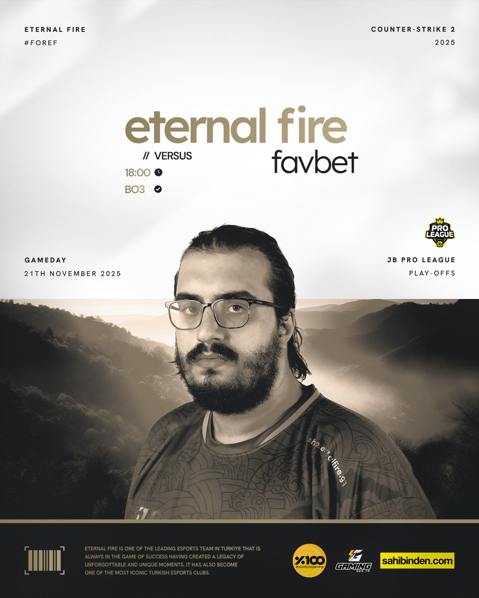 Kaldığımız yerden devam! 

JB Pro League 2025’te rakibimiz FAVBET! 🔥 

#forEF | #yüzdeyüzgaming