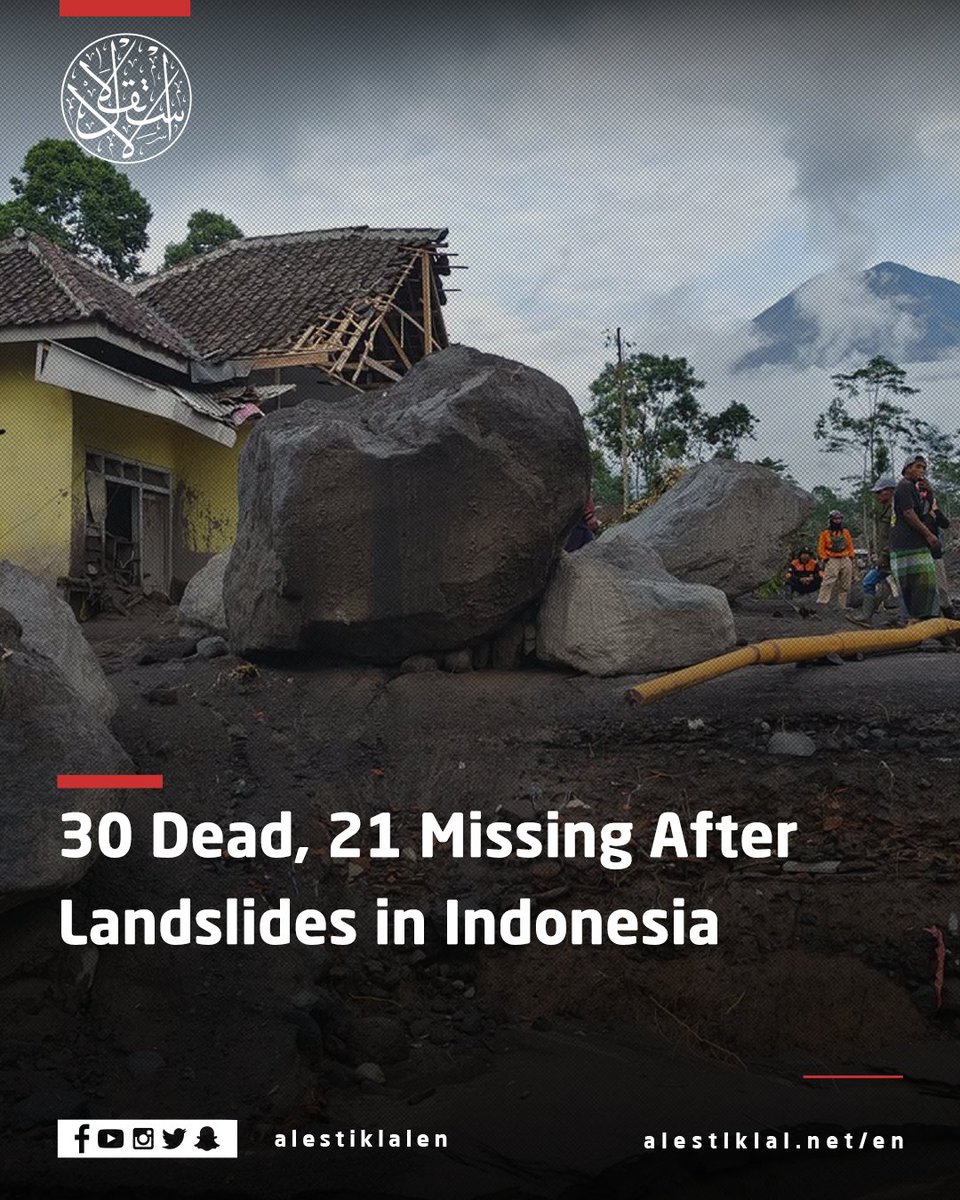 alestiklalen's tweet image. At least 30 people have died and 21 are still missing after deadly landslides struck two regions in Indonesia following days of torrential rain.

#Indonesia #Landslide