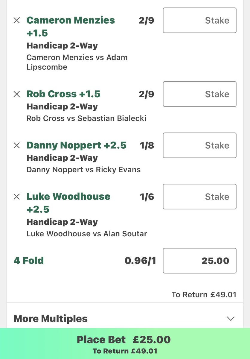 10to7Tipster's tweet image. DARTS £25-£100 BET 1

£25 ➜ £49.01

All bets drop FIRST on Telegram — don’t miss the next one.

🔗 Join the FREE Telegram: t.me/+kmTg5dGSsrMxY…

#DartsTips #DartsBetting #Tipster #BettingTips #ProfitGang #GamblingTwitter #BetSmarter #FreeTips #Punters #BettingCommunity