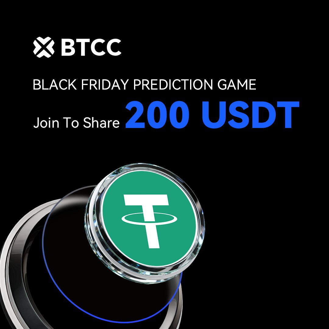 🔥 BLACK FRIDAY PREDICTION GAME 🔥

Will BTC be above or below $95,000 on Black Friday (Nov 28, 00:00 UTC)?

To enter:
1. Register the BTCC × JJJ Black Friday Flash Deal here: btcc.com/en-us/market-e…
2. Follow @BTCC_Exchange
3. RT + Like this post + tag 2 frens
4. Comment your