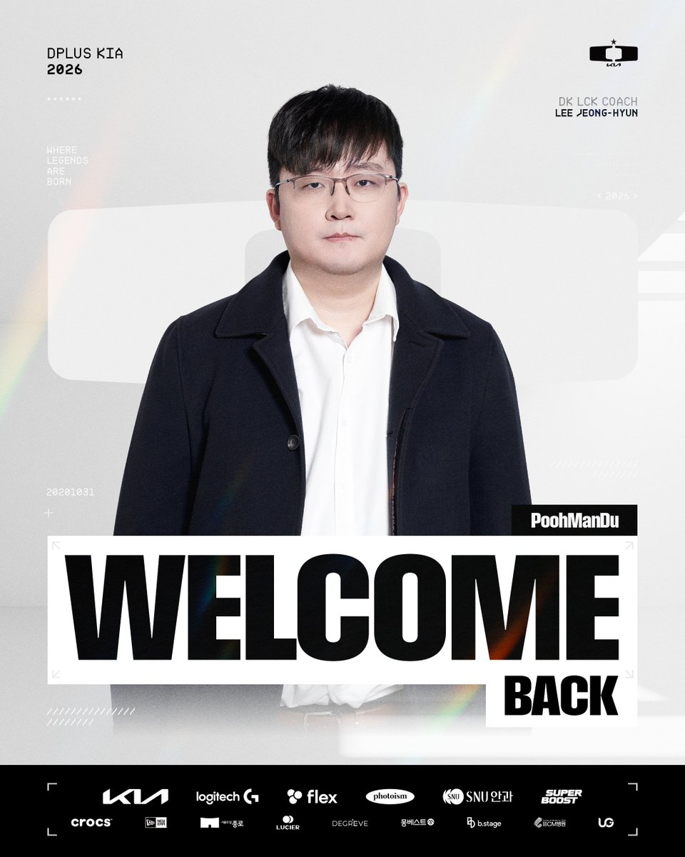 Sheep_Esports's tweet image. [OFFICIAL] Dplus KIA 🇰🇷 has officially announced the signing of its new AD Carry, Smash 🇰🇷.

The club has also confirmed that PoohManDu 🇰🇷 and Hachani 🇰🇷 will remain as part of the coaching staff for the LCK 2026.