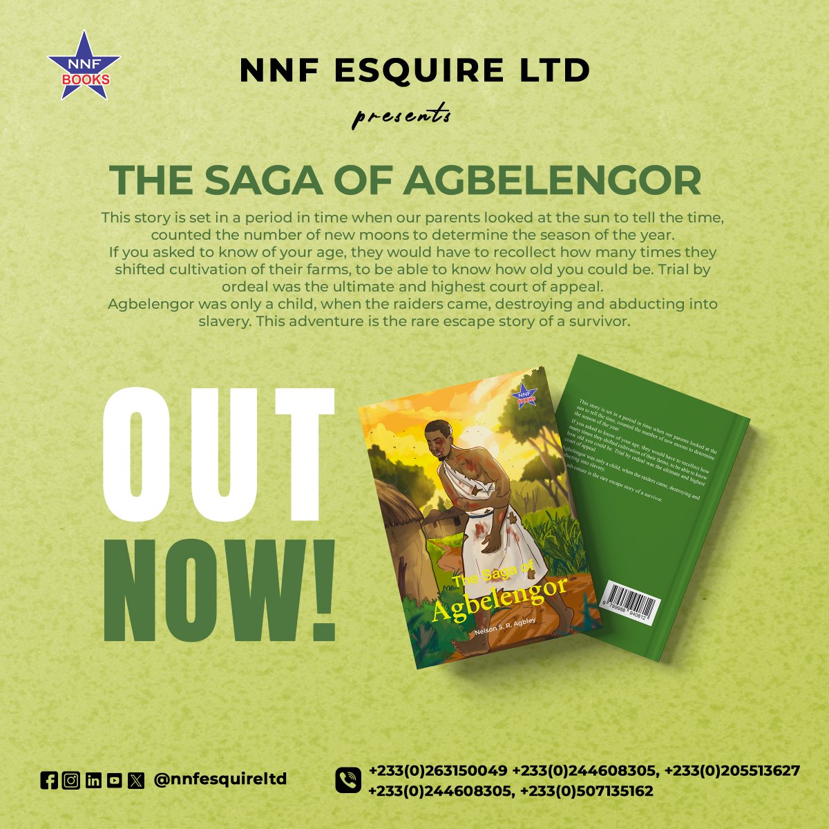 It's finally out now, new and exciting😍
Agbelengor was only a child, when the raiders came, destroying and abducting into slavery. A story set in a period in time when our parents looked at the sun to tell the time.
This adventure is the rare escape story of a survivor. 
#OutNow