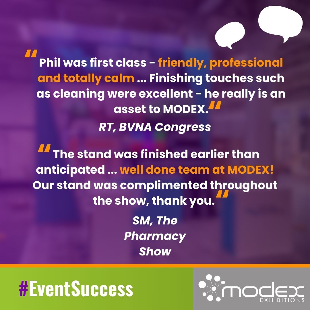 Modex_News's tweet image. Friday feedback 21.11...
modexuk.com
#modex #modexexhibitions #eventprofs #events #exhibitions #weareevents #wemakeevents #exhibitionservices