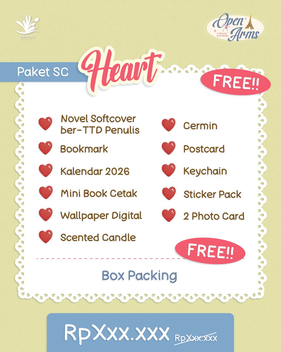 naminabooks's tweet photo. INI DIA SPOILER PAKET MERCHANDISENYAAA😚🙌

KIRA-KIRAA KALIAN TERTARIK YANG MANA NIHHH??❤️😍 https://t.co/JFNodEl3sE