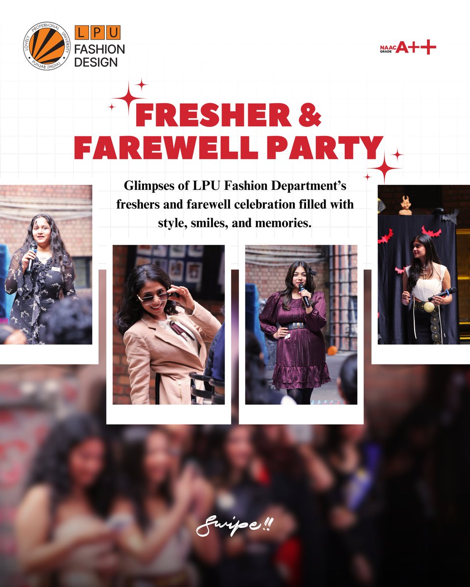 lpufashion's tweet image. ✨ LPU Fashion Fresher’s Night ✨
Glam, vibes &amp;amp; a lot of runway energy! 💃🕺
Our new batch lit up the night with style, confidence and creativity.
Welcome to the LPU Fashion family—the journey begins! 🌟👗
#LPU #Fashion #FresherNight #FashionVibes #CampusLife #NewBeginning