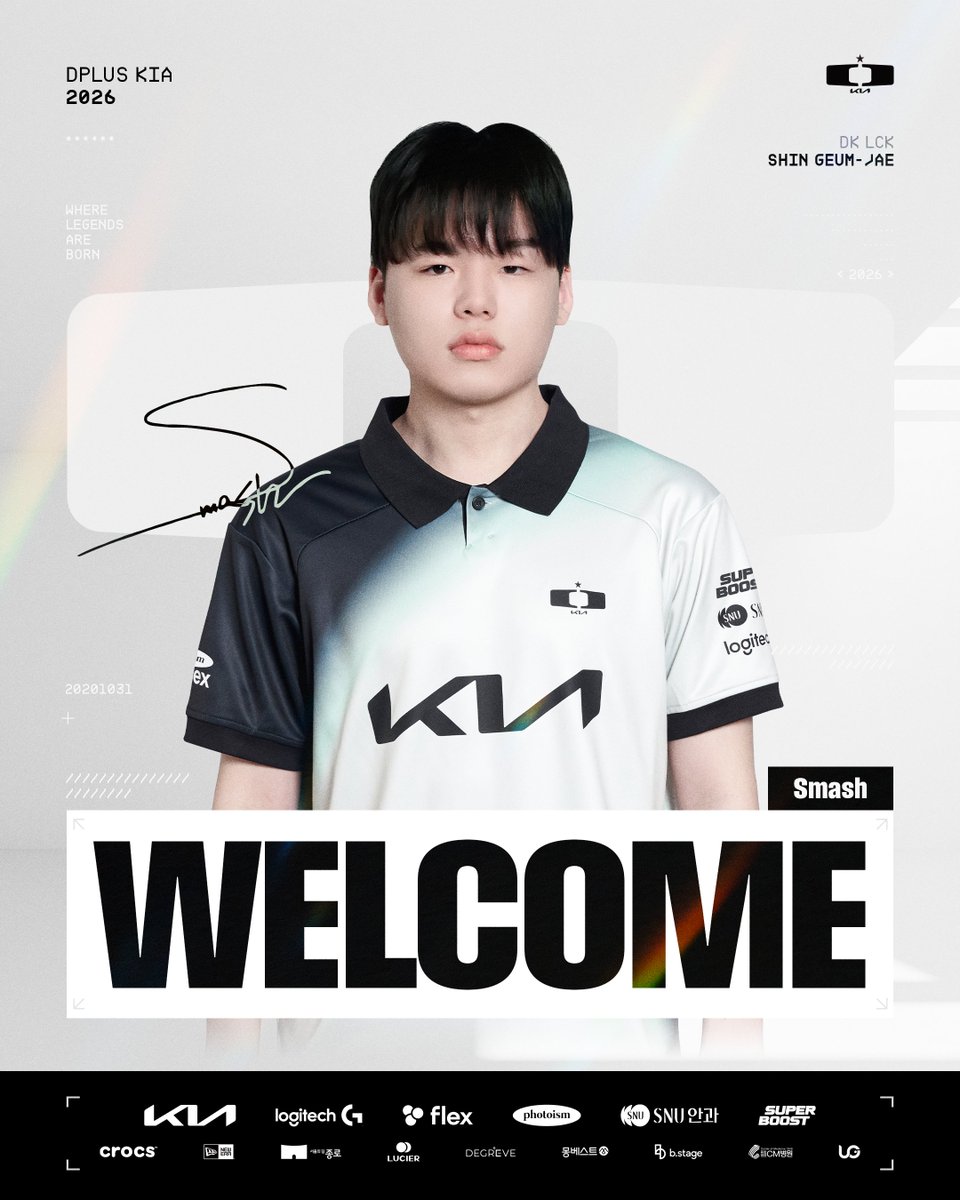 Sheep_Esports's tweet image. [OFFICIAL] Dplus KIA 🇰🇷 has officially announced the signing of its new AD Carry, Smash 🇰🇷.

The club has also confirmed that PoohManDu 🇰🇷 and Hachani 🇰🇷 will remain as part of the coaching staff for the LCK 2026.