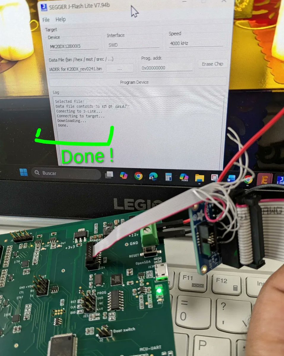 IObrizio's tweet photo. Ohh CAD librarian… what have you done (me)? 😅
🙂↕️ I messed up the pinout numbering on the footprint. Since there’s no time for a PCB respin, I cut a connector and hand-soldered a bunch of wires to patch it and keep the bring-up test moving.
#jtag https://t.co/5MKNDJxSBO