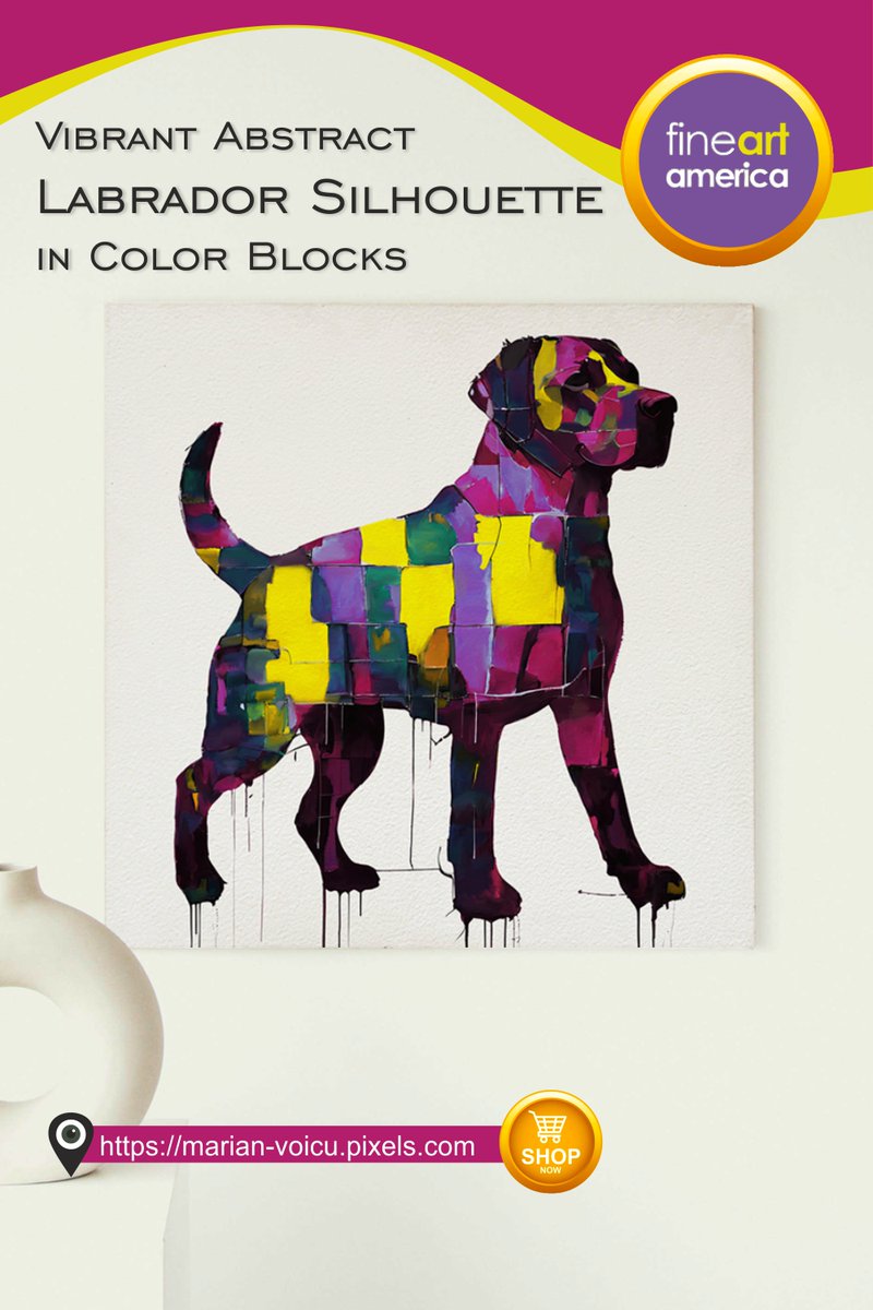 ArtSyndrome75's tweet photo. Vibrant Abstract Labrador – Color Block Modern Dog Art
https://t.co/vcpImRumE6
Add a burst of modern color to your home with this bold #Labrador silhouette painted in expressive geometric blocks of magenta, yellow, teal, and violet.
#LabradorArt
#AbstractDogArt
#ColorBlockArt https://t.co/VoaM13ssAe