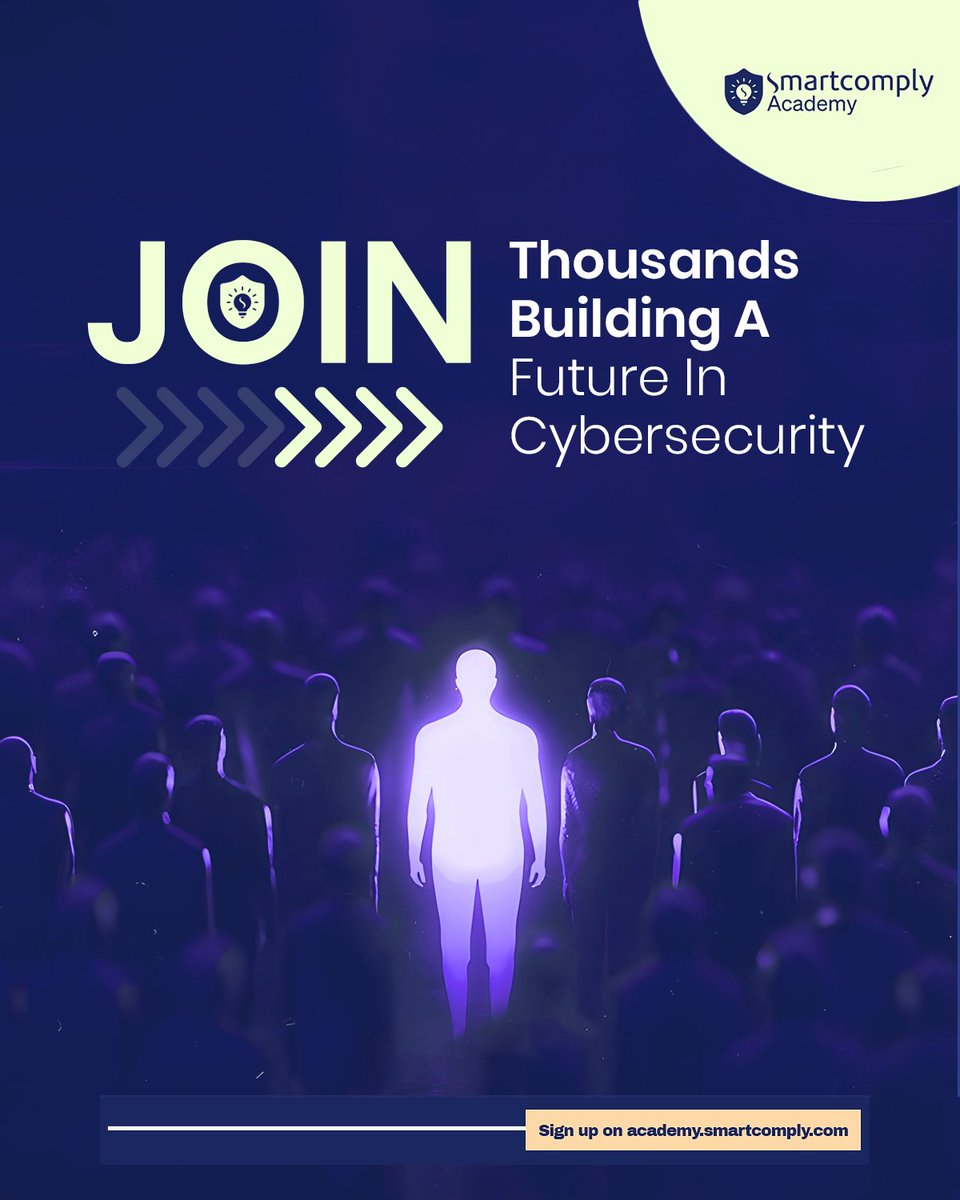 smart_c_academy's tweet image. Cybersecurity is one of the fastest-growing careers in the world.
At Smartcomply Academy, we’re helping people across Africa learn the skills that power secure digital businesses.

Join thousands building the future in cybersecurity today.
🔗 academy.smartcomply.com