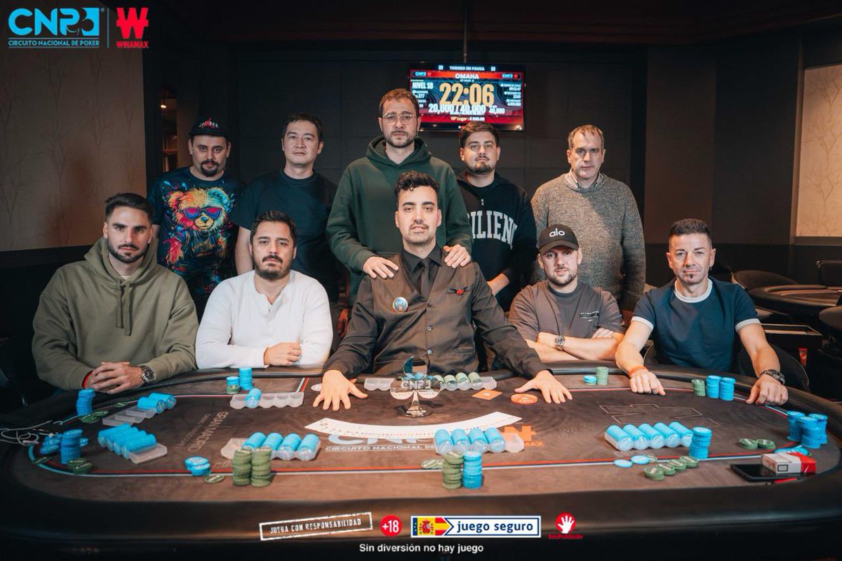 Mesa final Omaha

Finalmente luego de un pacto a 3 bandas, el ganador de la modalidad de las 4 cartas fue José A. Landa.
Landa fue el mejor de una gran afluencia de 277 jugadores que se enfrentaron en una gran batalla por el trébol ♣️ 

<a href="/LAROUSH_Events/">LAROUSH EVENTS®</a> <a href="/Winamax_Espana/">Winamax Póker</a>