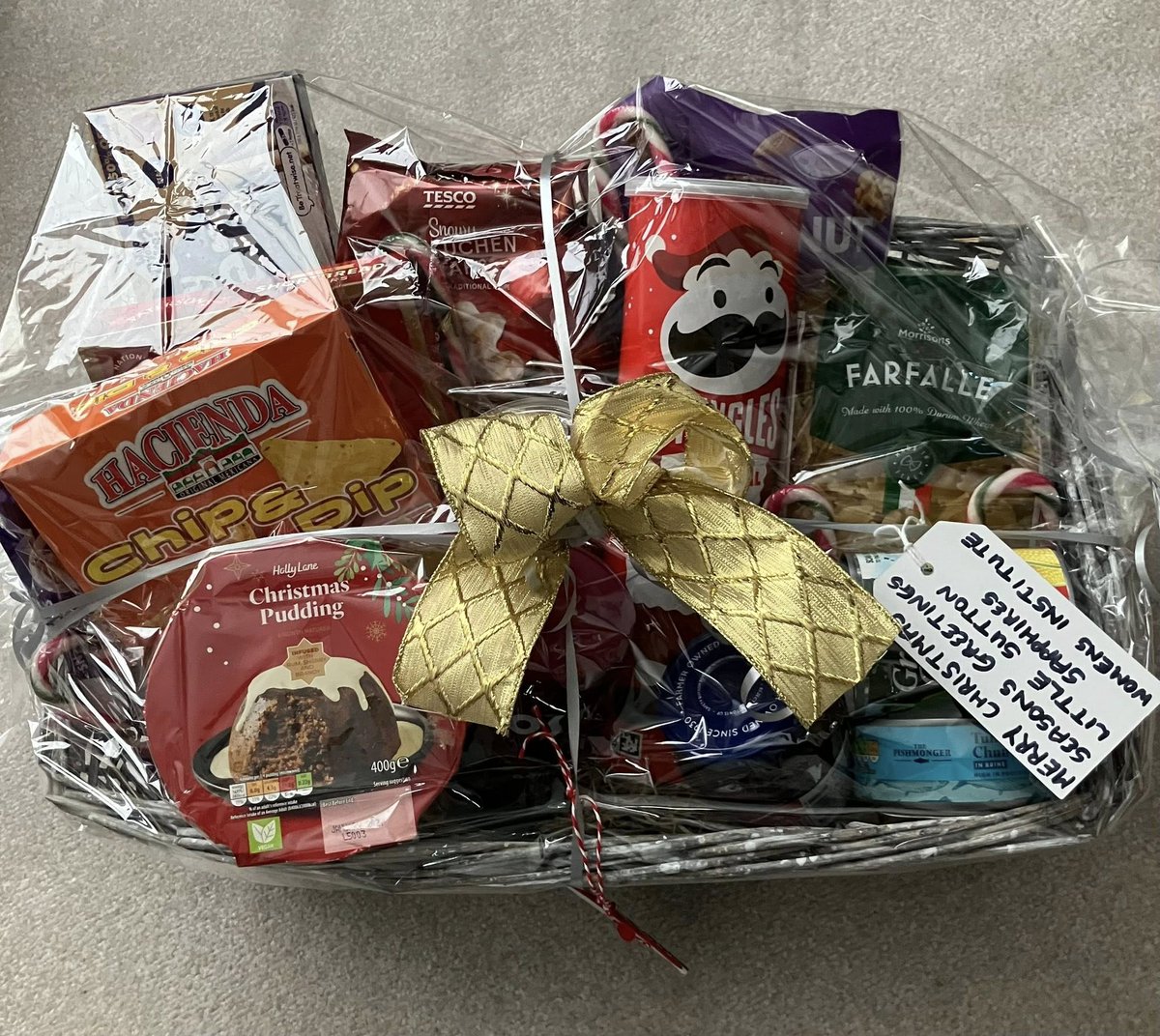 Shena Holland from <a href="/TheSapphiresWI/">The Sapphires WI</a> made hampers for needy families this Christmas with donations from WI members, friends and family, and other donations given.
