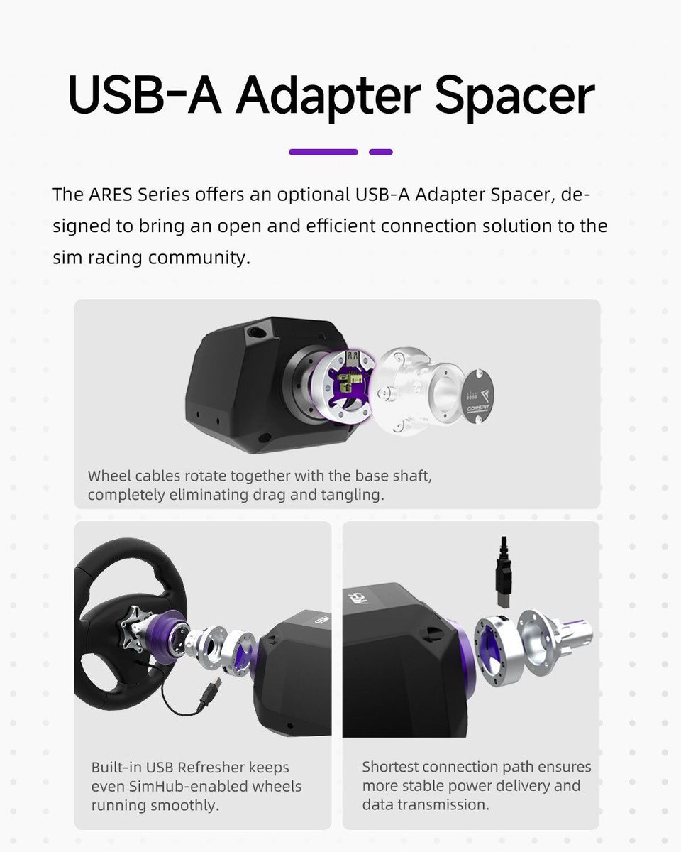 OfficialCONSPIT's tweet image. ARES APEX 8Nm—Realism, Beyond Force.
Breaking Barriers, Open Compatibility
Adapts to Multi- Scenario 

PRO DRIVERS&apos; CHOICE
 🛒conspit.com/distributors
 📱 linktr.ee/conspit_offici… 
 #CONSPIT  #ProDriversChoice #ARESAPEX #Simracing  #RacingTechnology