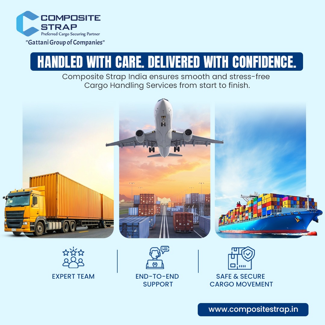 CompositeStrap's tweet image. Composite Strap India Pvt. Ltd., we go beyond strapping — offering smooth and stress-free Cargo Handling Services that ensure your shipments are safe, organized, and on time.

compositestrap.in

#CompositeStrapIndia #CompositeStraps #CargoHandling #CargoSecuring #Export