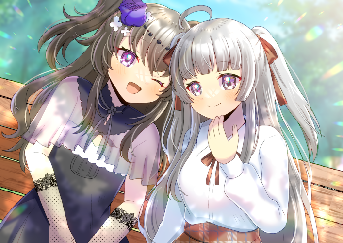 「八千代(やちよ)(#yachiyo_5220)さんのOCと冥鳴ひまりさんを描かせ」|ヒヨヨ@skeb募集中のイラスト