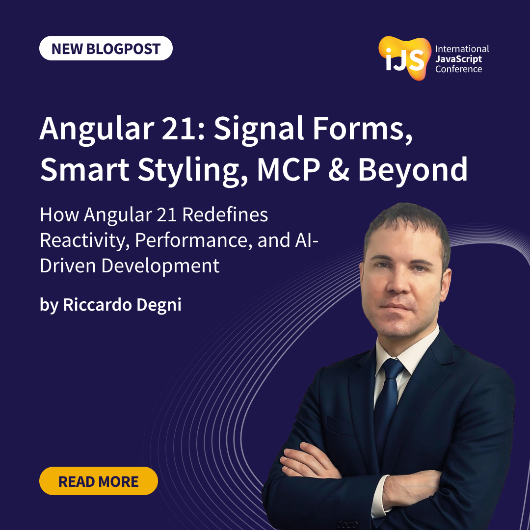JavaScriptCon's tweet image. 🔥 Angular 21 is HERE and it’s a game-changer!
From a fully Signals-first architecture to Smart Styling and AI-powered development with MCP, the latest release takes reactivity, performance, and DX to a whole new level.

In our new blog, Riccardo Degni breaks down everything you…