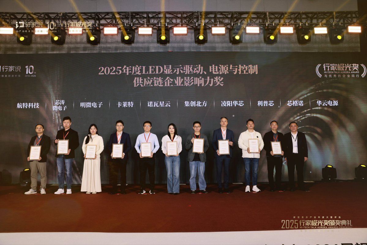 colorlightcloud's tweet image. Good news from the 2025 HI-TECH Talk Aurora Award Ceremony!

We&apos;re excited to share that Colorlight LED has been honored with the HI-TECH Talk Aurora  Enterprise Influence Award in LED Control, while the #AX08 has proudly earned the title of Outstanding Product.

#Colorlight