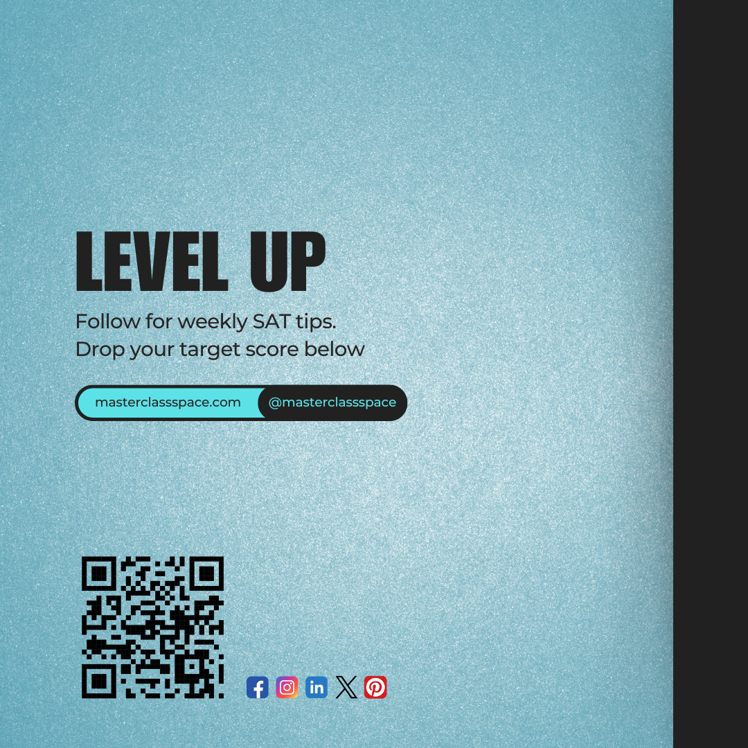 MasterclasSpace's tweet image. Ready to score 1500+ on the SAT? 🚀
Your dream score is closer than you think — and we’ve got the secrets that top scorers swear by.

Let’s turn your SAT prep into success. 🌟
DM us to get started!

#MasterclassSpace #SATPrep #SATScores #1500PlusSAT #StudyTips #SATPreparation