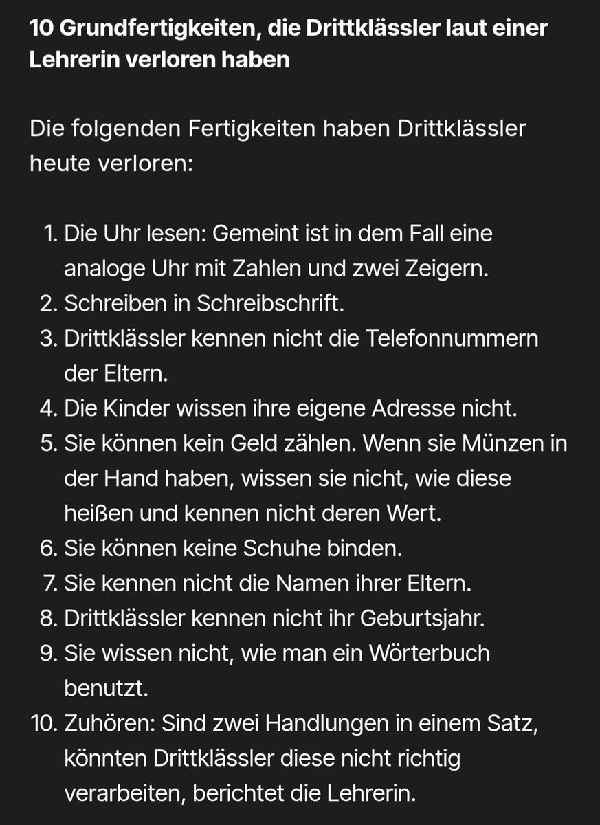 UlrichRalla's tweet image. Allgemeines Problem:

1. Die Schüler bringen von zu Hause gar nichts mehr mit. Banalste Dinge sind ein Problem und müssen dann mit viel Aufwand in der Schule aufgearbeitet werden. 

2. Sie sind oft nicht in der Lage sich zu konzentrieren. Weder im Unterricht noch zu Hause. [...]