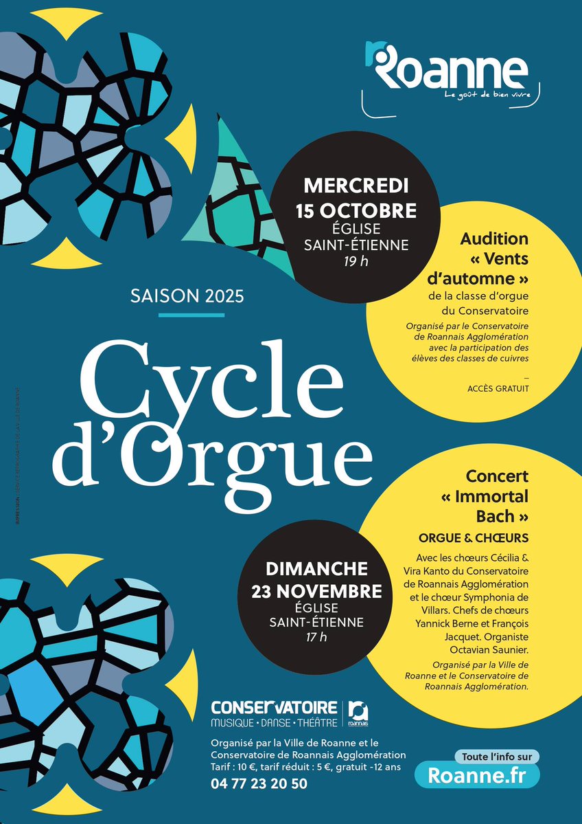 🎶 Ce dimanche 23 novembre à 17h, ne manquez pas le concert « Immortal Bach » à l’église Saint-Étienne, avec orgue et chœurs.