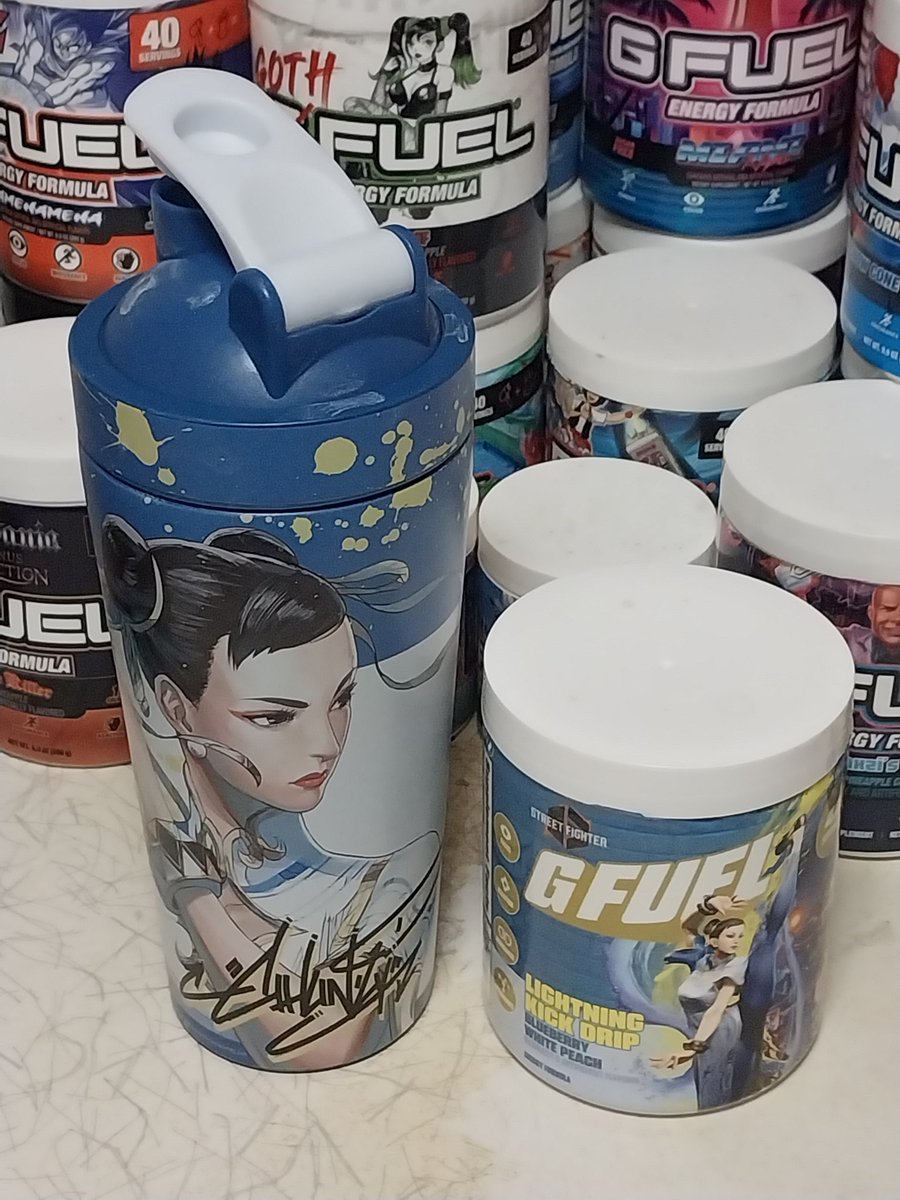 WaywardToadSage's tweet image. I slept alright last night, I still feel kinda hazy. Let&apos;s see if this new #LightningKickDrip @GFuelEnergy can help keep me in gear today. #ChunLi #StreetFighter #GFUEL