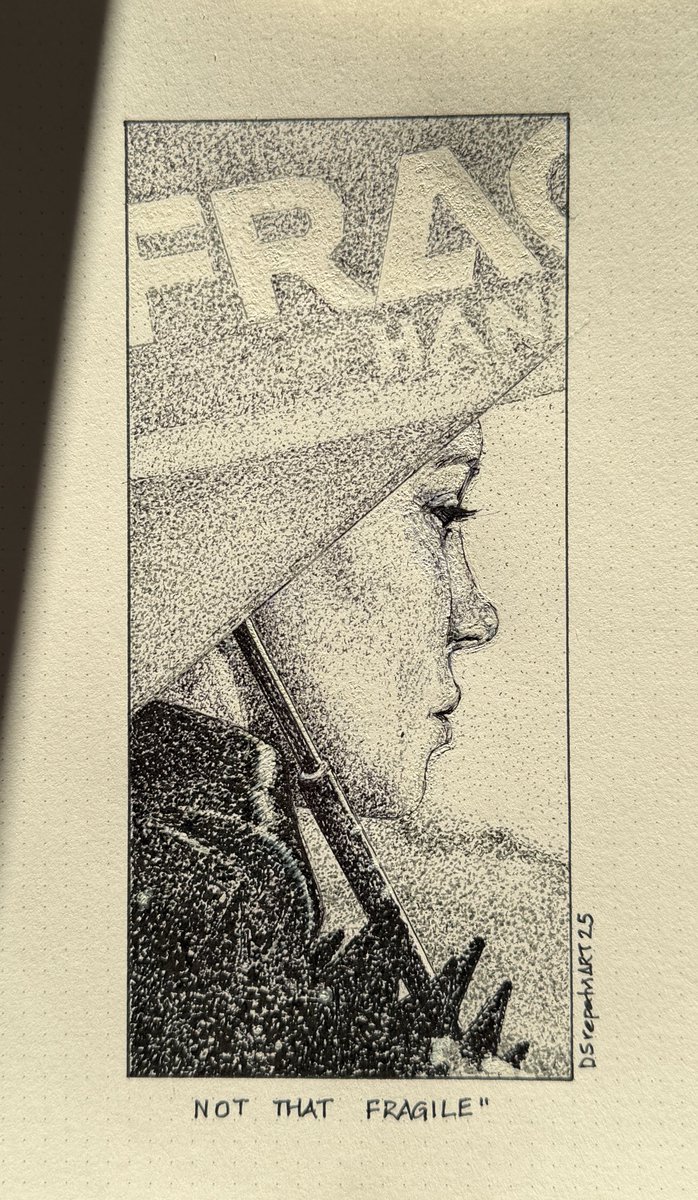 DS_repatriART's tweet image. #DeathStranding #DeathStrandingArt #Fragile 
Hand drawn portrait of Fragile and umbrella. ✍️
🫶🙇‍♂️