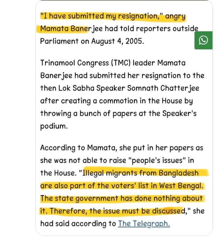 Techinternetz's tweet image. @MamataOfficial @ec   In the year 2005 you only said that many #bangladeshi are in #westbengal and they are also giving #vote.