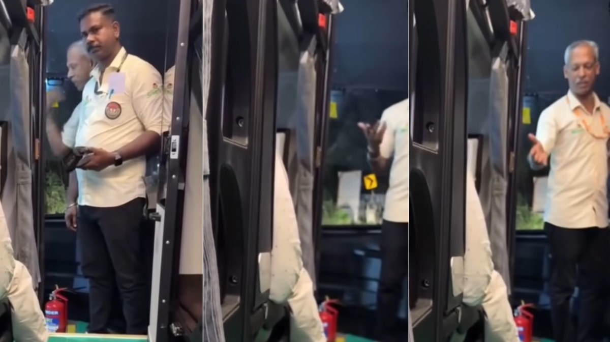 manoramanews's tweet image. KSRTC എസി ബസിനുള്ളില്‍ തുപ്പി യാത്രക്കാരന്‍; നിസഹായരായി ഡ്രൈവറും കണ്ടക്ടറും #ksrtc #ksrtcbus #spitting #Passengers #KBGaneshKumar #bangaloretrip 
manoramanews.com/kerala/spotlig…