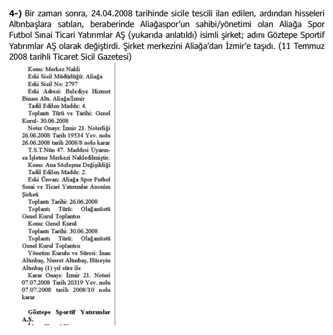 Önce İstanbul’da Assos Perakende Mağazacılık Hizmetleri AŞ adında bir şirket kuruluyor (2006).
2007’de bu şirketin adı Assos Perakende Mağazacılık Sportif Hizmetleri AŞ oluyor ve İzmir’e taşınıyor.
Adı daha sonra Göztepe Sportif Akademi AŞ oluyor.+++ devamı aşağıda