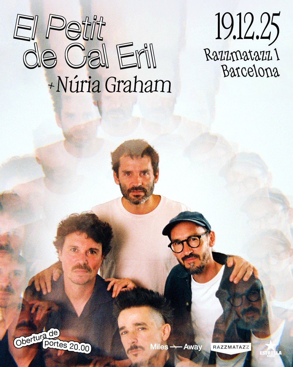 Atenció, notícia!
<a href="/nuriagraham/">Núria Graham</a> obrirà el concert del <a href="/petitdecaleril/">elpetitdecaleril</a> el 19 de desembre a <a href="/RazzmatazzClubs/">RazzmatazzClubs</a>!!!
Màximes ganes!
notikumi.com/channel/razzma…