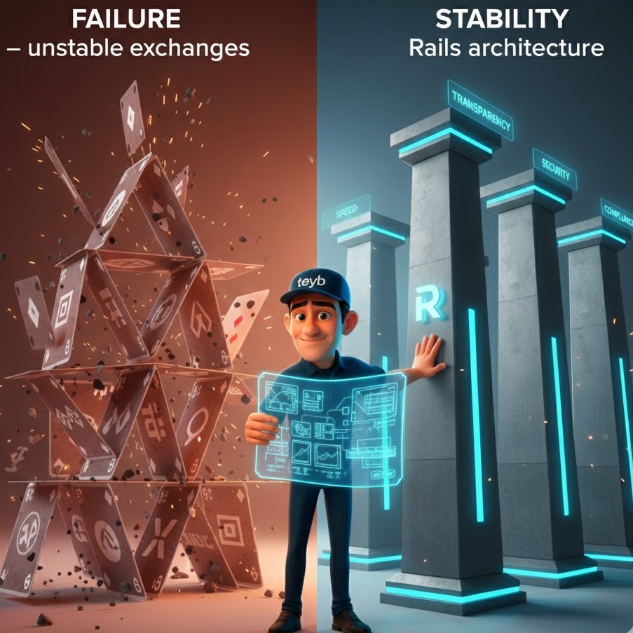teyb_'s tweet photo. You know what weird thought hit me while I was staring at Rails’ architecture again?

I suddenly realized most traders keep chasing speed… when what they’re really missing is confidence.
Not in the price - in the foundation of the system they’re plugging into🔌

And that’s exactly where I tripped over their four pillars.
Speed, transparency, security, compliance.
Usually this stuff just sits in a website footer collecting dust.

But here? Damn, they’re actually connected.

Speed feels like the bait.
Sub-millisecond matching through centralization? Yeah, we’ve all seen that play.
But the twist is this: they’re not pretending to be some innovative DEX.
They’re straight up saying - we take the best from CEXs, but without the cursed opacity.

And then things get even stranger.

▶ Every 30 seconds all activity gets dumped onchain into Ink.
▶ Your deposit lives in a contract, not in some foggy database.
▶ And @rails_xyz  literally can’t touch your funds - we’ve heard this claim a thousand times, but here it’s backed by cryptography, not marketing.

Then you get to their KYC👀

Normally I’d start grumbling at this point, but here it actually tracks: if the industry is maturing, you either build for the long game or LARP decentralization until a regulator rips your roof off.

And here’s the funny part.

Sometimes tech feels like a house of cards - one gust of wind and it’s gone.
But here it’s the opposite: the deeper you look, the calmer you get.
Weird feeling for crypto, right?

Tell me honestly - do you have enough systems where speed doesn’t cannibalize trust, and transparency doesn’t turn into a circus? 

#Rails