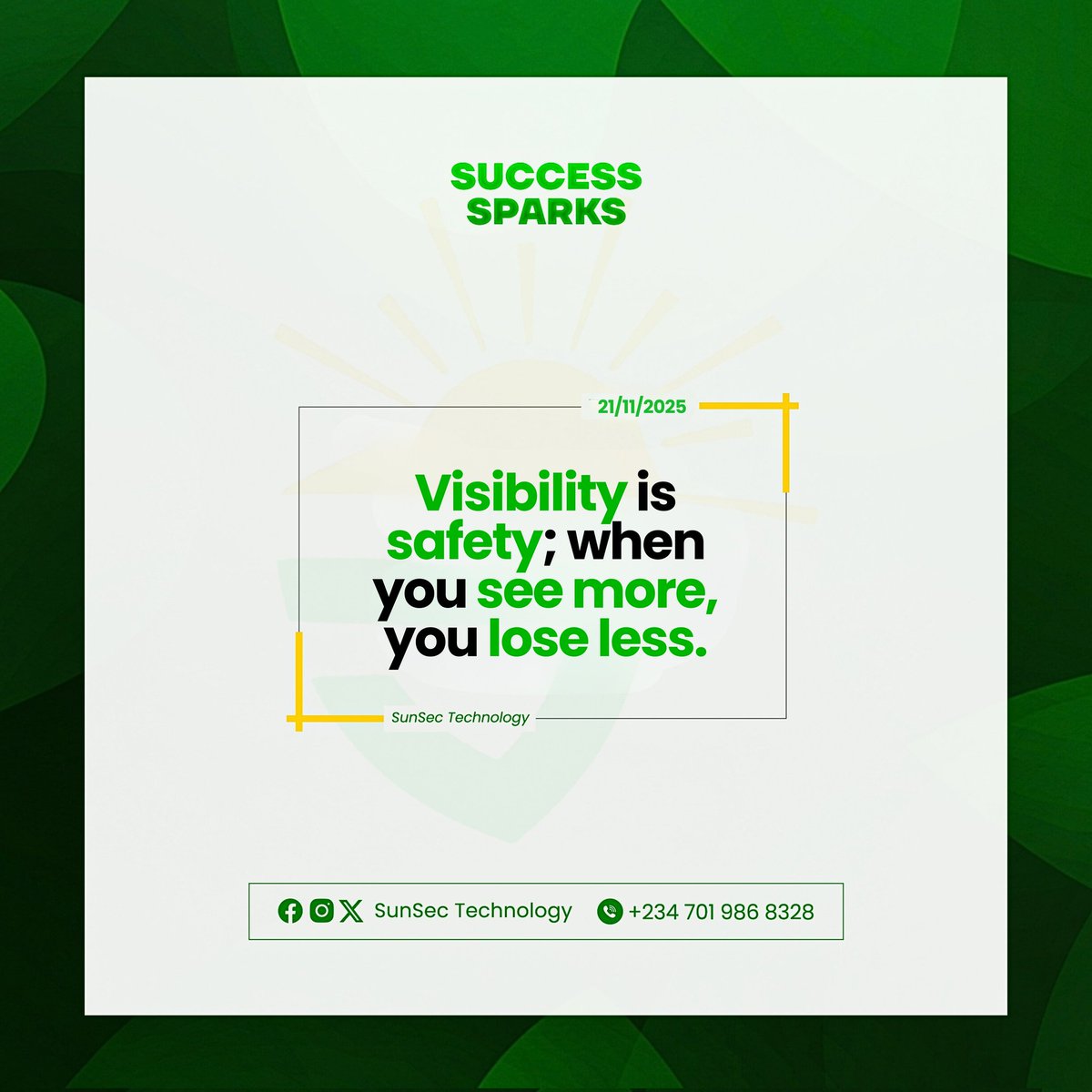 SunSecTech's tweet image. Visibility is safety — when you see more, you lose less.

Stay one step ahead with smart security that lets you watch over what matters.
📲 Improve your visibility 👉 bit.ly/SunSecTechnolo…

#sunsectechnology 
#SmartProtection