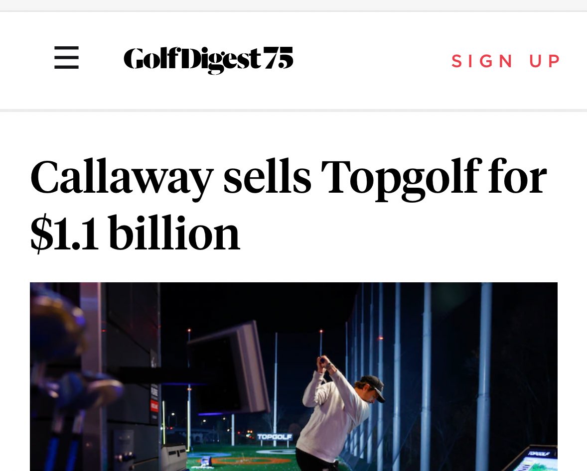 PePulse86903's tweet photo. 🚨🚨Private equity is now starting to invade sports and leisure!!

Topgolf just got sold by Callaway for 1.1 billion.

If this trend continues, fans should be ready to see big changes in the way their favorite sports and activities are owned and operated.

#privateequity #golf #sports #FinanceDaily