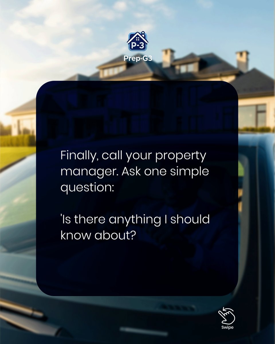 prepg3property's tweet image. The 30-minute portfolio health check. Do this every 6 months:

1. 📞 Mortgage review (save money)
2. 🛡 Insurance check (stay covered)
3. 📞 Manager call (catch issues early)

A small investment of time for a healthier, growing portfolio.

#PropertyTips #Landlord #Proactive