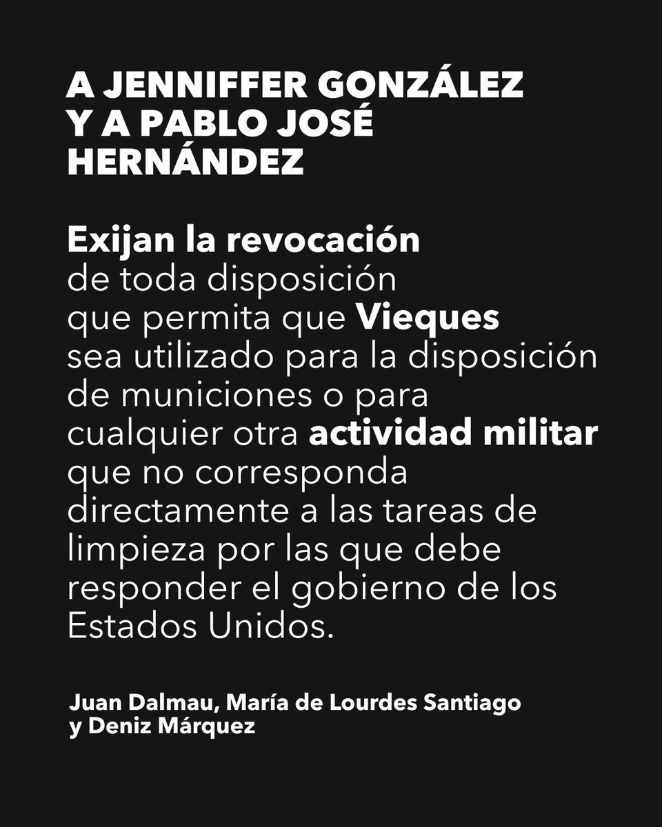 A Jenniffer González, gobernadora de Puerto Rico, y a Pablo José Hernández, comisionado residente.
