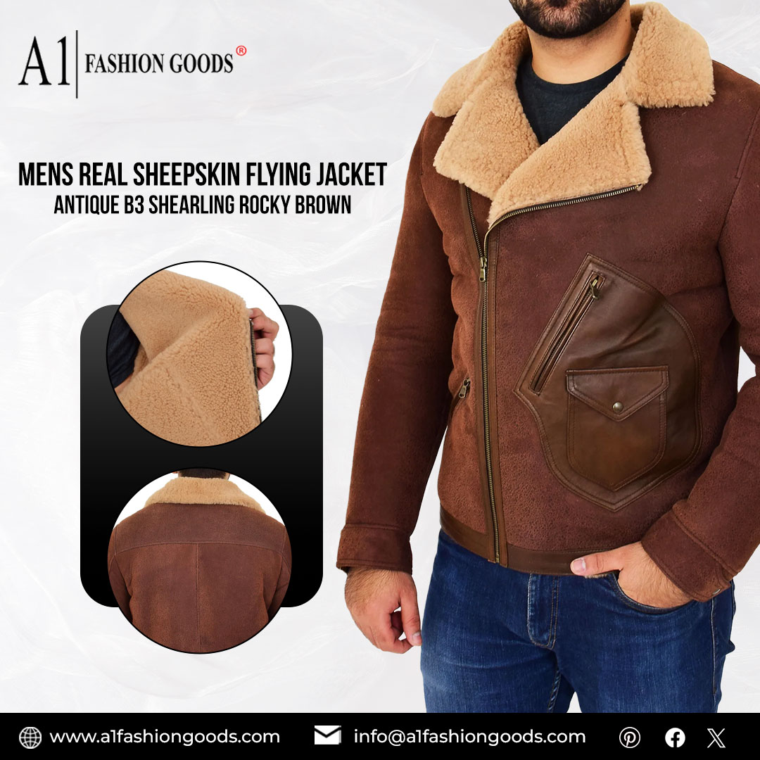 A1FashionGoods's tweet image. Ready to face winter like a legend? ❄️🔥

The iconic B3 Sheepskin Flying Jacket delivers unmatched warmth, rugged charm, and timeless aviation-inspired style.

a1fashiongoods.com/collections/me…

#A1fashiongoods #sheepskinjacket #realleatherjacket #winterfashionmen #mensouterwear2025