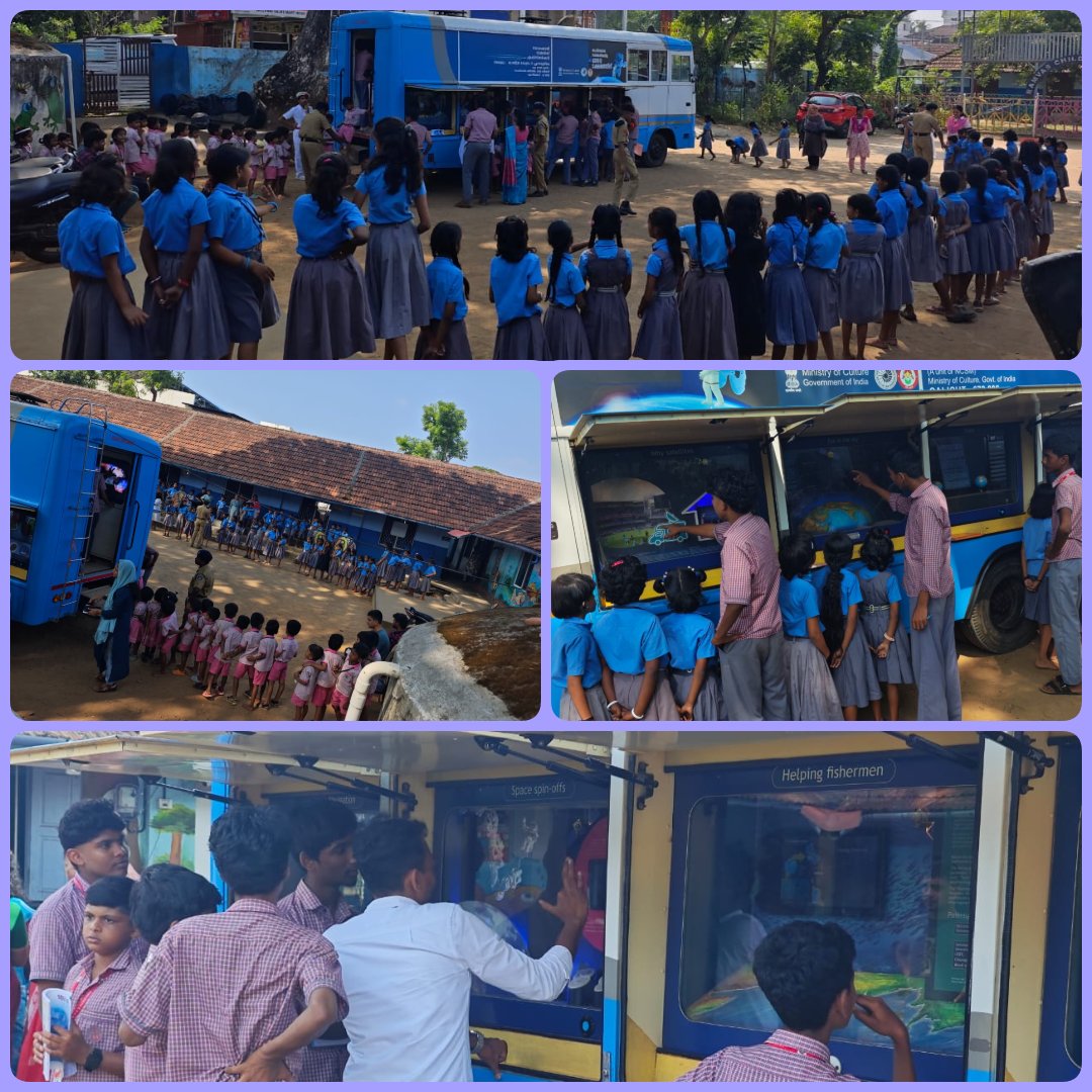 ncsmgoi's tweet image. An exciting Mobile Science Exhibition was organised at GBHSS, Nemmara, in Palakkad district, Kerala by @rscpcalicut, a unit of @ncsmgoi, @MinOfCultureGoI where students immersed themselves in hands-on exhibits and interactive demonstrations.

#ScienceForAll #STEMEducation