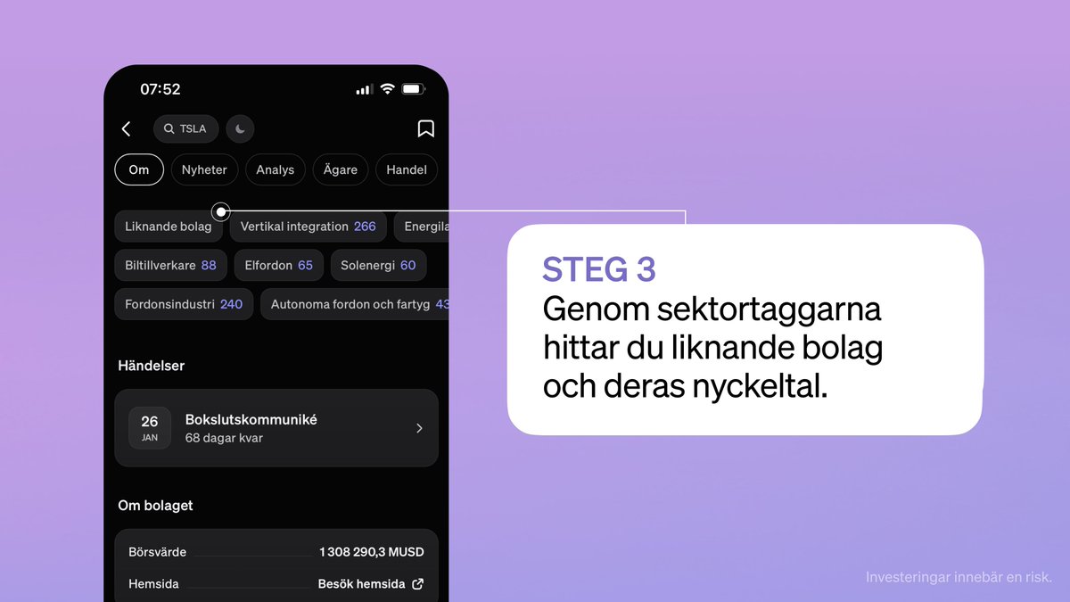 Nu blir det lättare än någonsin att hitta, förstå och jämföra bolag 🌟 Vårt AI-team har tagit i med hårdhandskarna mot de extremt trubbiga bolagstaggarna som brukar användas i branschen. För ärligt – är till exempel Tesla och Kabe särskilt lika? Visst, de tillverkar båda