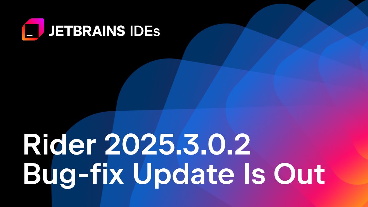 JetBrainsRider's tweet image. 🚀 Rider 2025.3.0.2 is here!

This update improves stability and development workflows:
🔹 Fixed Azure DevOps NuGet feed authentication
🔹 Rider now uses the system .NET SDK (not the bundled one)
🔹 Better source generator support and tweaked quick-fixes that rely on Roslyn…