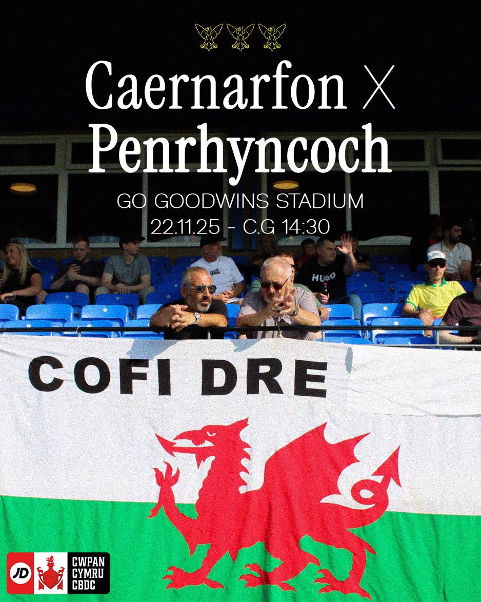CaernarfonTown's tweet image. TOMORROW 👉 FORY

Cofis X @PenrhyncochFC 
14:30

JD Welsh Cup third round 🏆🏴󠁧󠁢󠁷󠁬󠁳󠁿