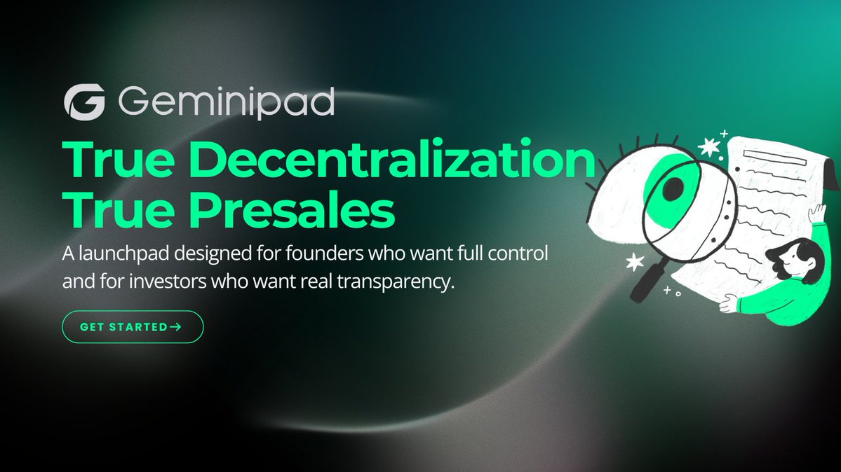 geminipad_'s tweet image. #Decentralization isn’t a buzzword. It’s the foundation.
Run your #presale without approvals, insiders, or hidden #allocations.

#Geminipad #Launchpad #FairLaunch #DeFi