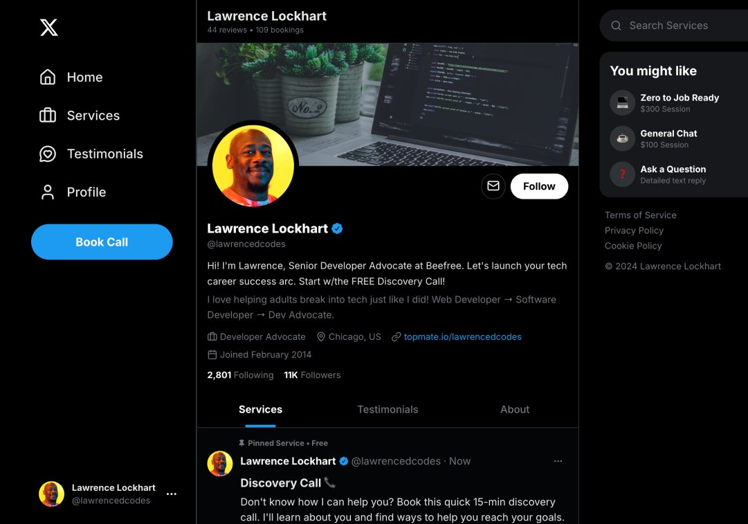 Topmate.io tweet media