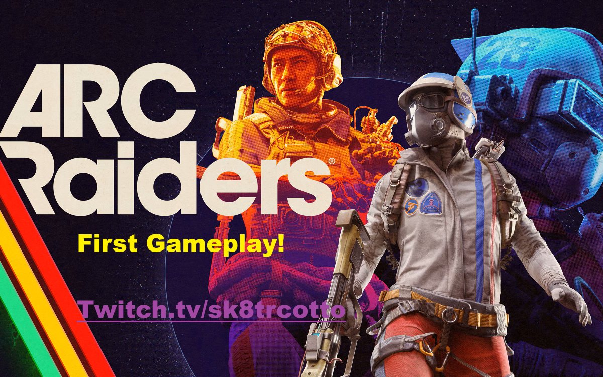 SK8trCotto's tweet image. First gameplay for me on ARC Raiders today! If you can join us with some tips and tricks that would be Great 
Stream on Soon!
Twitch.tv/sk8trcotto  #ArcRaiders #Extraction