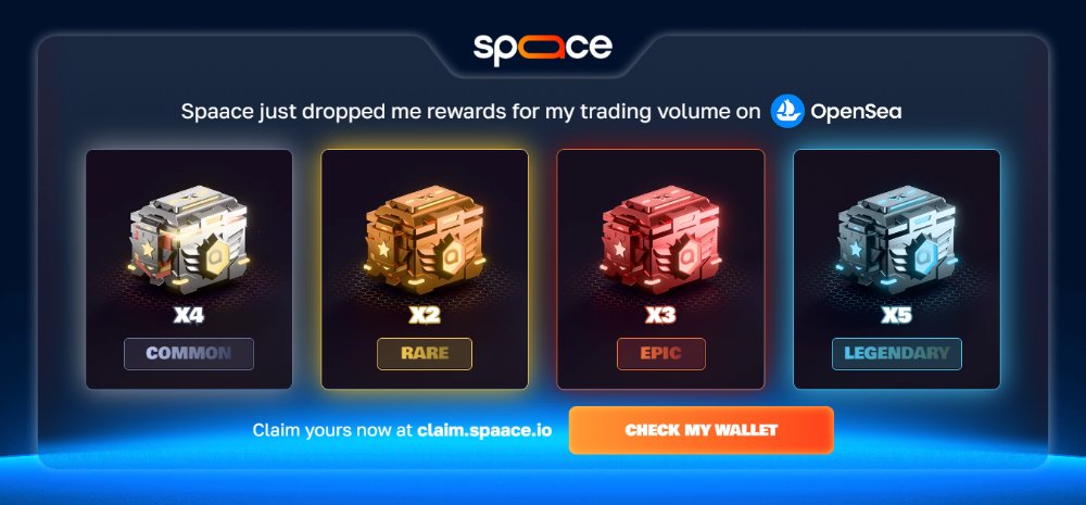 sunlessweb3's tweet image. Turns out my @opensea farming wasn&apos;t for nothing.
@spaace_io dropped me 14 Reward Chests.
Claiming them now.
Claim yours here 👇
claim.spaace.io/os?x