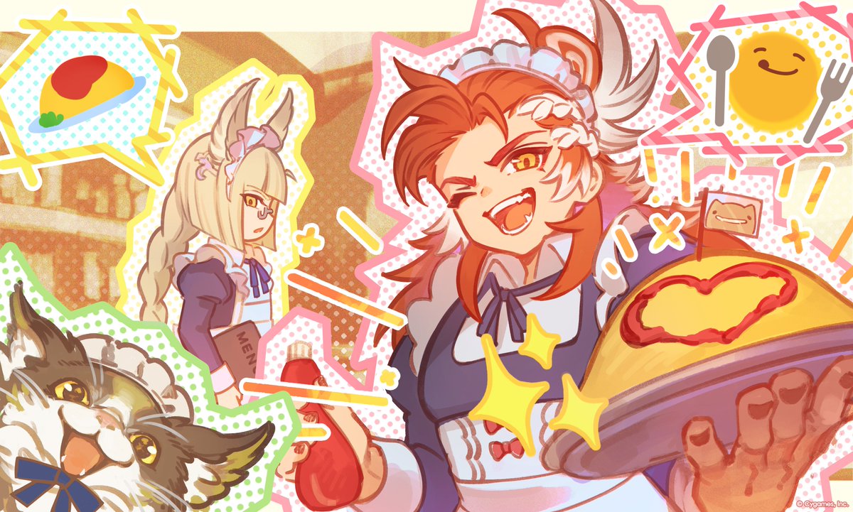 granbluefantasy's tweet image. 【グランブルーファンタジー】本日は勤労感謝の日！ということでイラストチームより、メイド服に身を包んで働くイーウィヤ、ル・オー、ウィルナスのイラストをお届け！
この機会にぜひ、お世話になっている人に感謝の気持ちを伝えてみましょう！ #グラブル