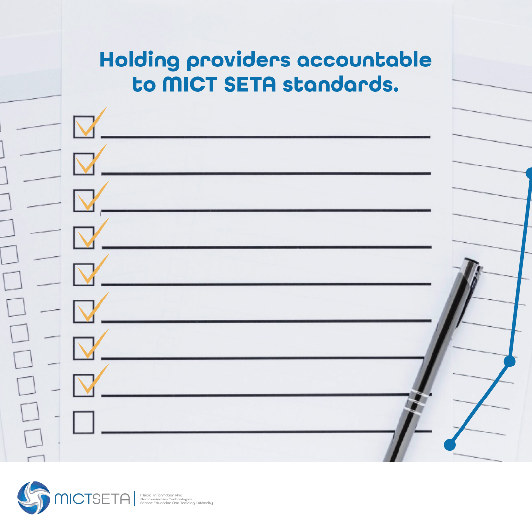 MictSeta's tweet image. Expect us.
The MICT SETA Monitoring and Evaluation (M&amp;amp;E) team are on the ground, conducting site visits - announced &amp;amp; unannounced.

Our goal? To verify, assess &amp;amp; improve the impact of learning programmes.

Because quality matters.

#WorkplaceLearning #MonitoringAndEvaluation