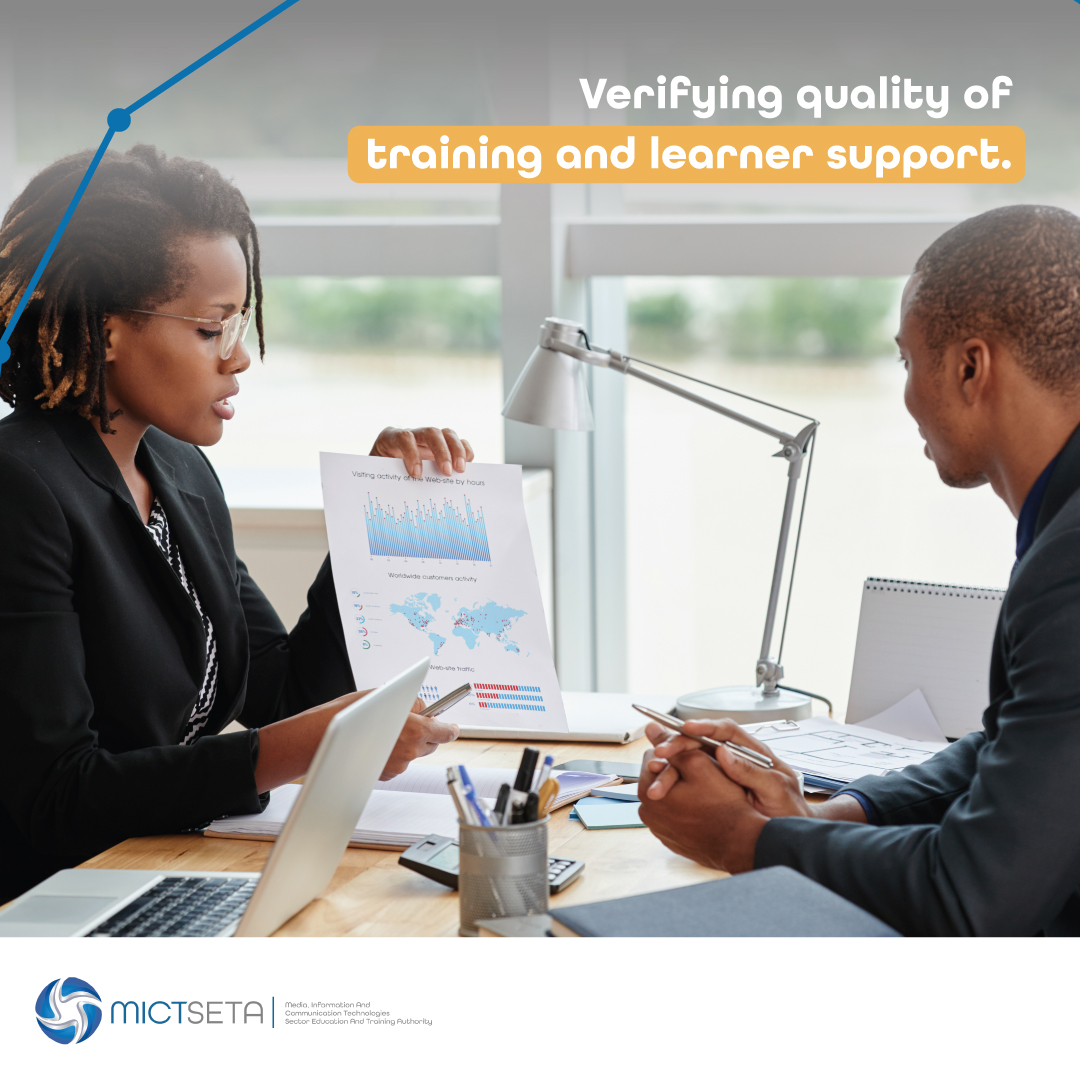 MictSeta's tweet image. Expect us.
The MICT SETA Monitoring and Evaluation (M&amp;amp;E) team are on the ground, conducting site visits - announced &amp;amp; unannounced.

Our goal? To verify, assess &amp;amp; improve the impact of learning programmes.

Because quality matters.

#WorkplaceLearning #MonitoringAndEvaluation