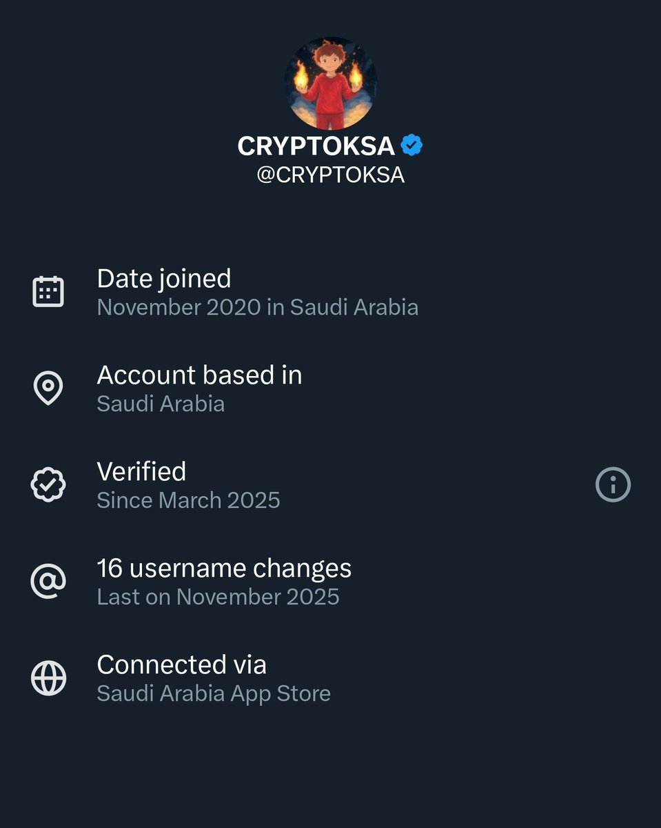 قبل قليل ظهر تحديث تحديد موقع الحساب ✅
#SaudiArabia 🇸🇦  
#CRYPTOKSA 🇸🇦 ❤️🫡🧑🏻‍💻 . .
