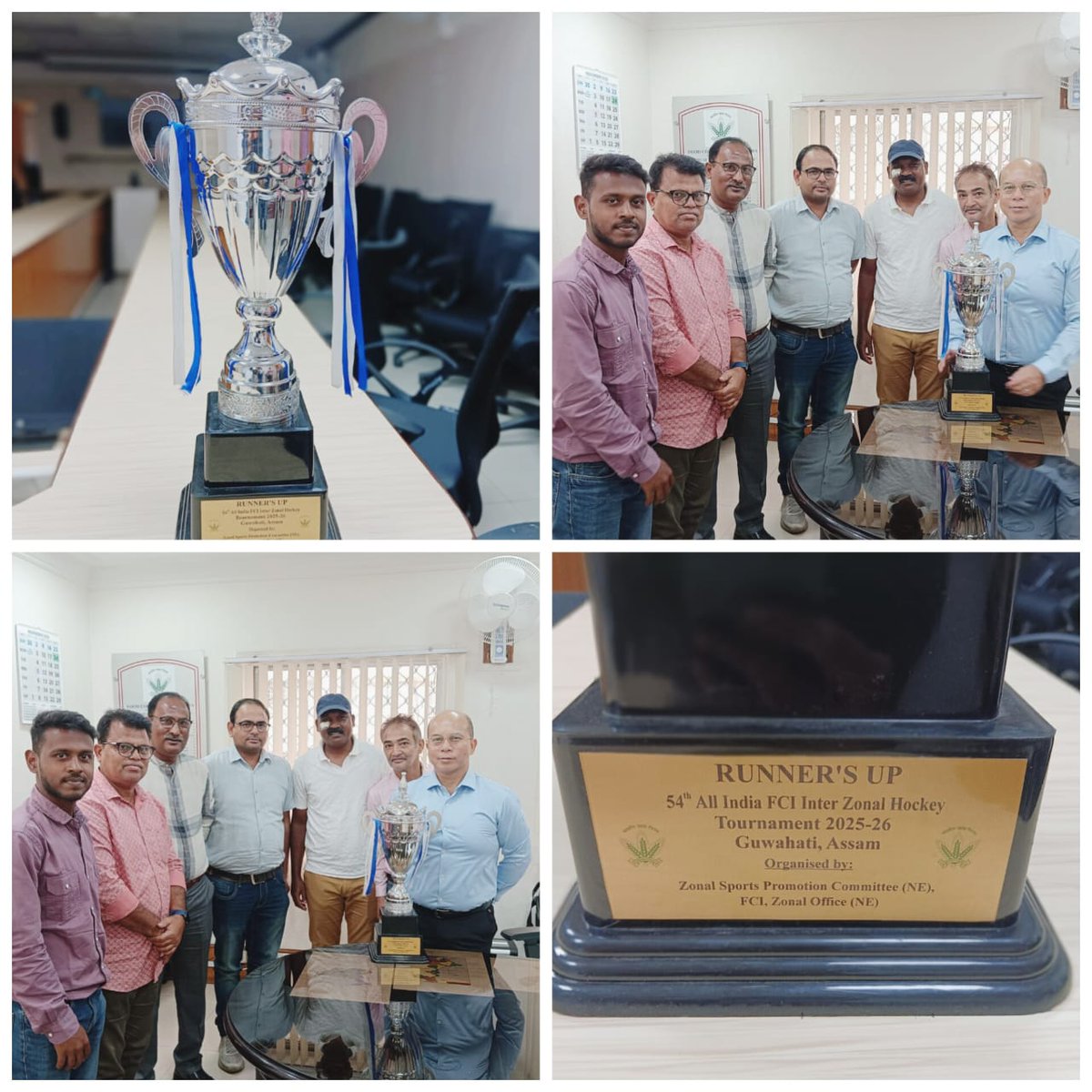 EastFci's tweet image. Hon’ble Executive Director East Congratulate to our FCI East Zone Hockey Team for being the Runners Up in All India FCI Inter Zonal Hockey Tournament 2025-26.
#hockeytournament #fci 
@FCI_India @BiharFci @fci_ne @FCI_NorthZone @FciJharkhand @FciOdisha @fcisouthzone_pr